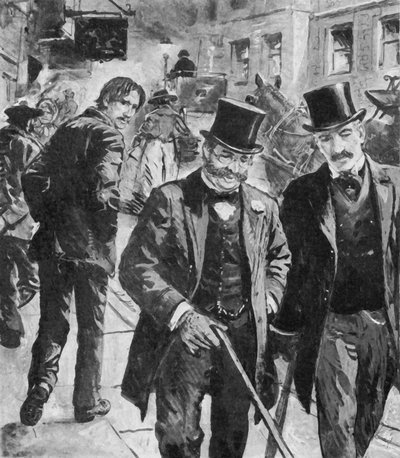 Robert Louis Stevenson, zwerverachtig, loopt door de straten van Edinburgh door English School